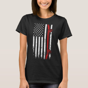 Camiseta Bandeira Americana de Skate - Skateboard de 4 de J