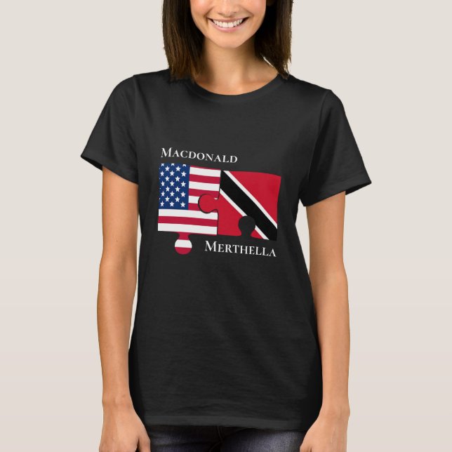 Camiseta Bandeira Americana de Trinidad e Tobago (Frente)