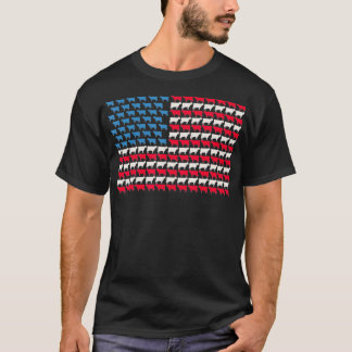Camiseta Bandeira Americana De Vaca Heifer 4 De Julho De Fa