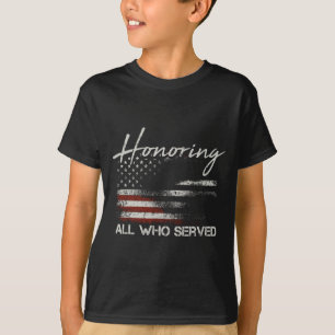 Camiseta Bandeira americana de veterano masculino homenagea