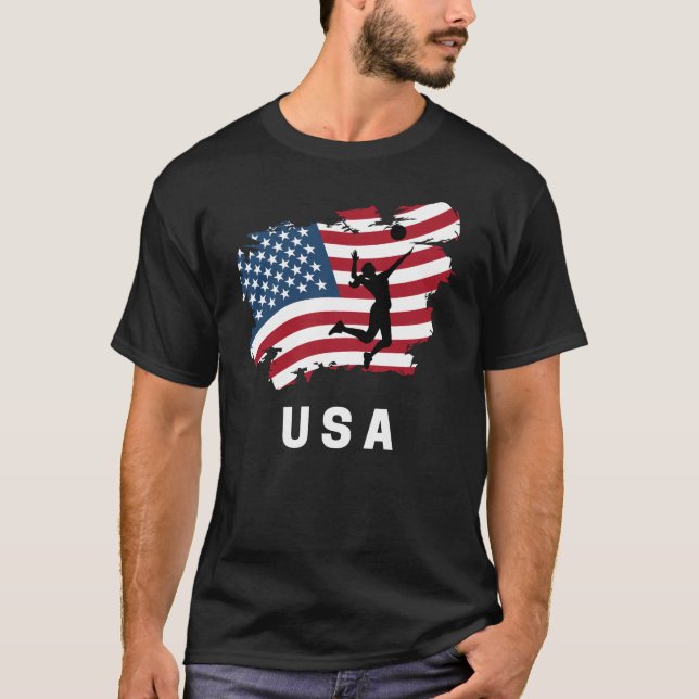 Camiseta Bandeira Americana de Voleibol (Frente)