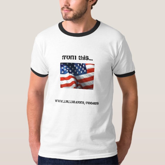 Camiseta Bandeira americana disto… (Frente)