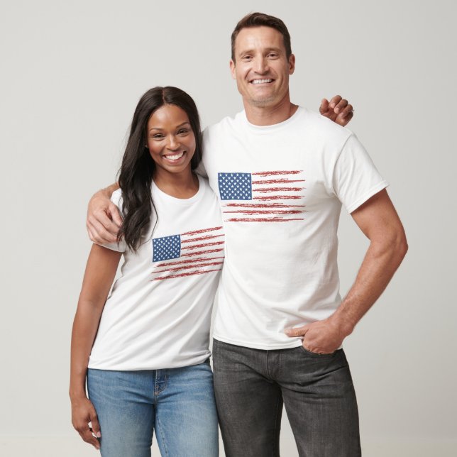 Camiseta Bandeira Americana Distorcida (Unissex)