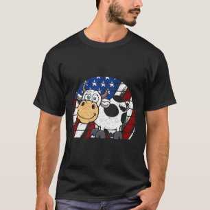 Camiseta Bandeira Americana Distressed Amor de Vaca