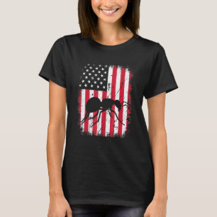 Camiseta Bandeira Americana Do Animal Vintage 4 De Julho An