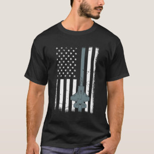 Camiseta Bandeira americana do avião de combate dos Estado