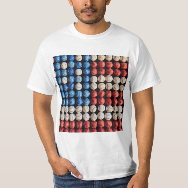 Camiseta Bandeira Americana do Baseball (Frente)
