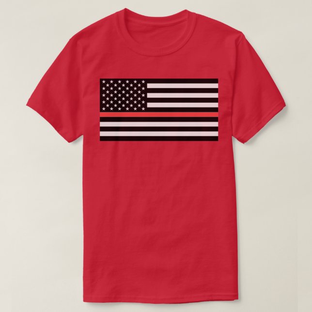 Camiseta Bandeira Americana do Bombeiro (Frente do Design)