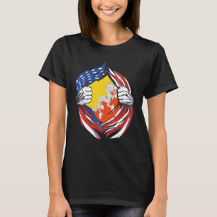 Camiseta Bandeira Americana Do Butão Orgulhosa Do Meu Herit