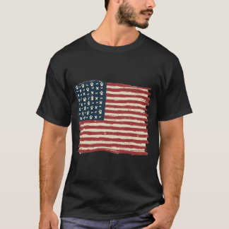 Camiseta Bandeira Americana do Cachorro Patriótico