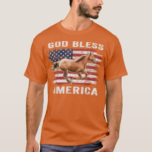 Camiseta Bandeira Americana do Cavalo da América do deus ab