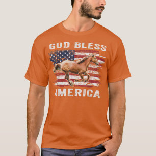 Camiseta Bandeira Americana do Cavalo da América do deus ab