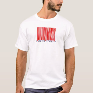 Camiseta Bandeira americana do código de barras