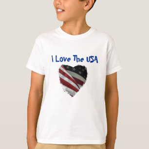 Camiseta Bandeira americana do coração