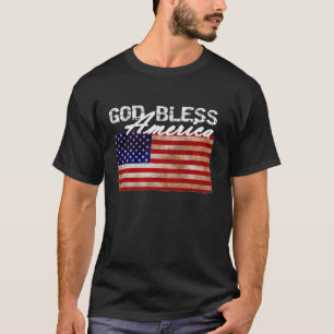 Camiseta Bandeira Americana do Deus abençoe
