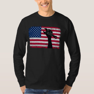 Camiseta bandeira americana do dia do trabalho