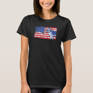 Camiseta Bandeira Americana do German shepherd Patriótico d