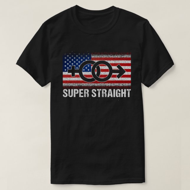 Camiseta Bandeira Americana do Hetero Superior (Frente do Design)