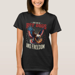 Camiseta Bandeira Americana Do Hotdog Da Águia Bald Retro 4