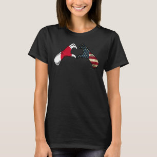 Camiseta Bandeira americana do Japão - Coração jamaicano do