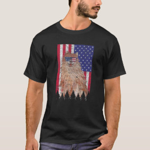 Camiseta Bandeira Americana do Orgulho Americano do Spitz P
