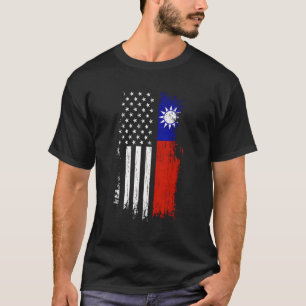 Camiseta Bandeira Americana do Orgulho Taiwan Usa