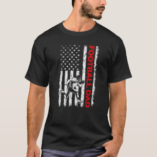 Camiseta Bandeira Americana do Pai de Futebol dos Mens