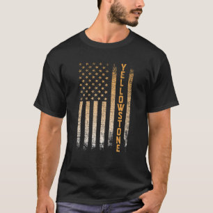 Camiseta Bandeira Americana do Parque Nacional Yellowstone