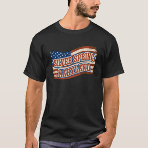 Camiseta Bandeira Americana do Silver Primavera City Maryla