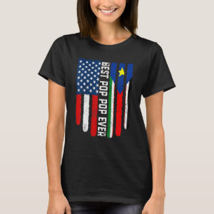 Camiseta Bandeira Americana do Sudão do Sul Melhor Pop de P