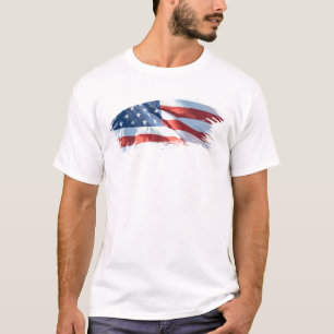 Camiseta Bandeira Americana do Traço Patriótico