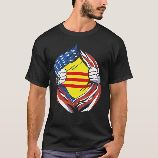 Camiseta Bandeira Americana do Vietnã do Sul Orgulho do Meu (Frente)