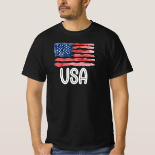 Camiseta Bandeira Americana dos EUA, 4 de Julho