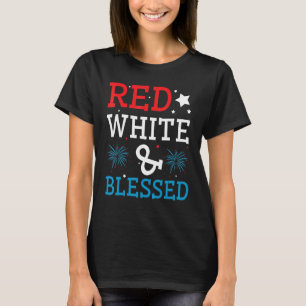 Camiseta Bandeira Americana Dos EUA Da América Bendita Verm