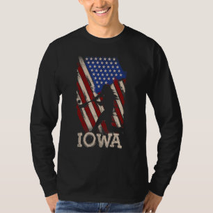 Camiseta Bandeira Americana dos EUA de Beisebol de Iowa Dis
