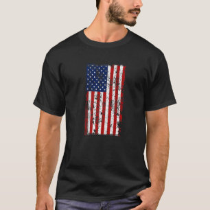 Camiseta Bandeira Americana dos EUA Desgastada