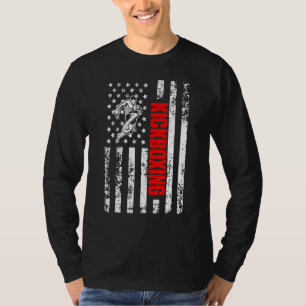 Camiseta Bandeira Americana dos EUA Esportes Kickboxing Pat