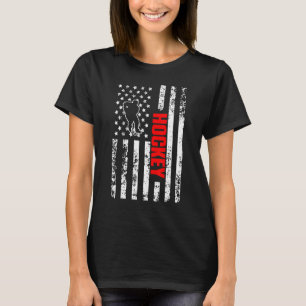 Camiseta Bandeira Americana dos EUA Esportes Patriótico Hóq