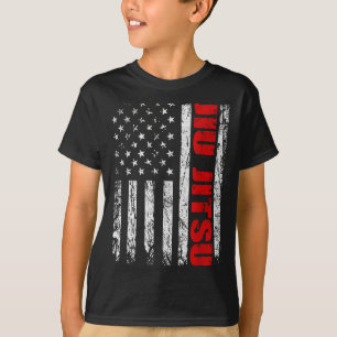 Camiseta Bandeira americana dos EUA Jiu Jitsu Brasileiro BJ