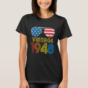 Camiseta Bandeira Americana dos EUA Vintage 1948 74 Anos 7