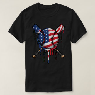 Camiseta Bandeira Americana Drip de Beisebol | Esporte de B
