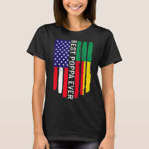 Camiseta Bandeira Americana e Benin Sinalizador Melhor Famí