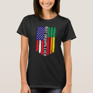 Camiseta Bandeira Americana e Benin Sinalizador Melhor Famí