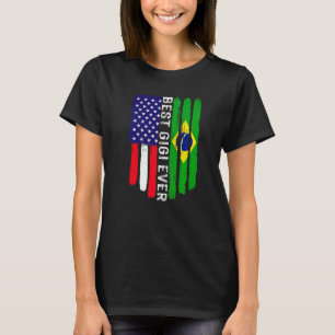 Camiseta Bandeira Americana e Brasil Melhor Família Gigi Nu