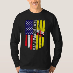 Camiseta Bandeira Americana e Brunei Sinalizador Melhor Fam