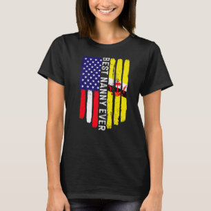 Camiseta bandeira Americana e Brunei Sinalizador Melhor Nan