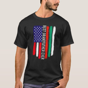 Camiseta Bandeira Americana e Bulgária Melhor Vovô Eva