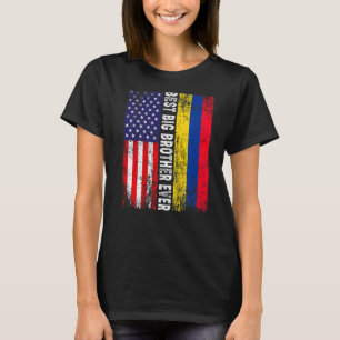 Camiseta Bandeira Americana e Colômbia, a melhor grande vés