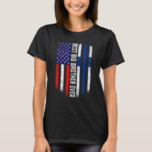 Camiseta Bandeira Americana e Finlândia Melhor Irmão Grande