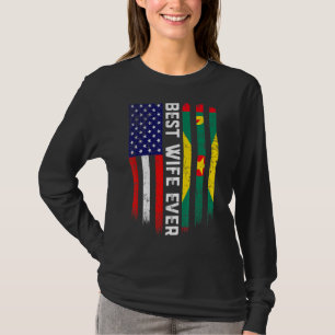 Camiseta Bandeira Americana e Granada Melhor Esposa do Mund